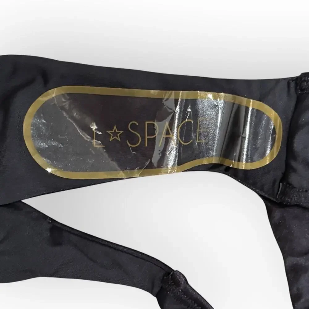 L Space Leilani Rose Appliqué High Cut Bikini Bottoms Size XS